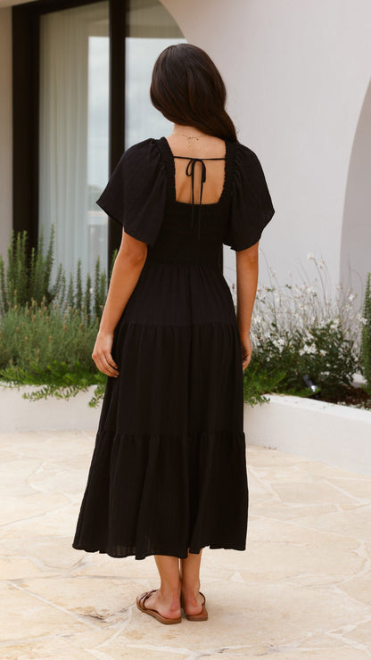 Lainey Midi Dress - Black