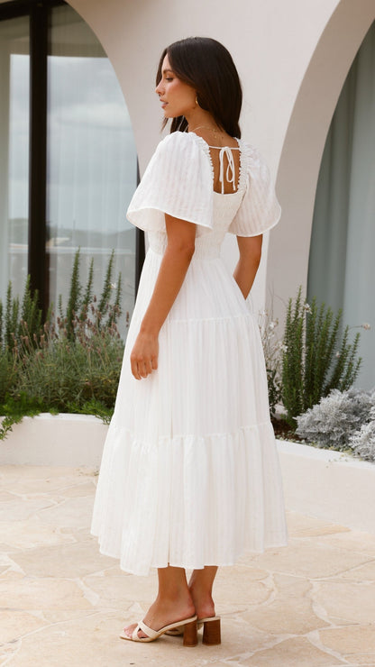 Lainey Midi Dress - White