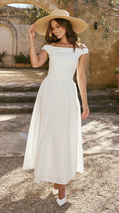 Immy Midi Dress - White