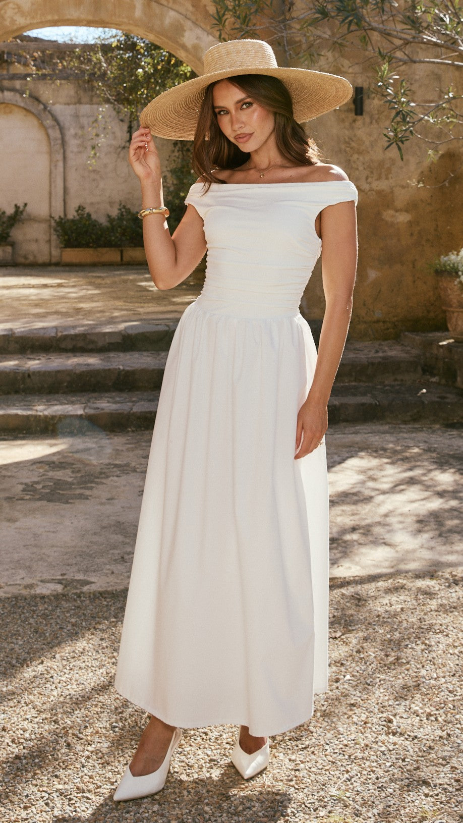 Immy Midi Dress - White