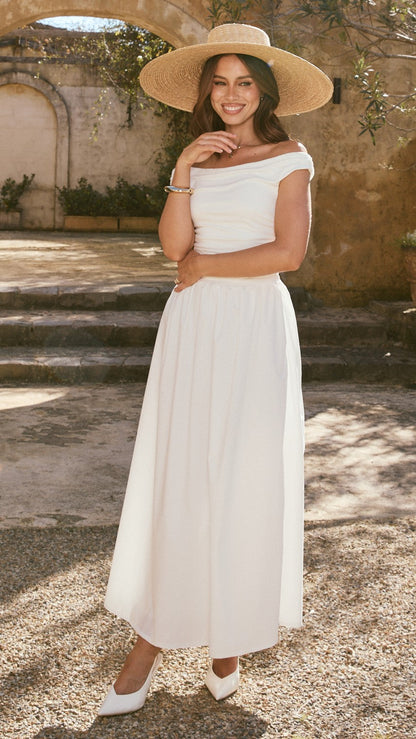 Immy Midi Dress - White