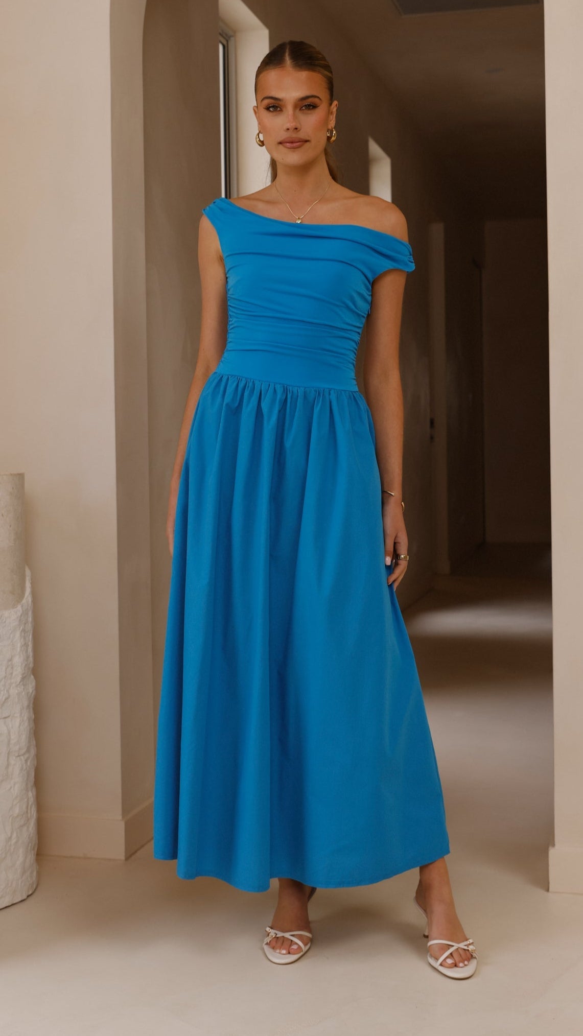 Immy Midi Dress - Blue