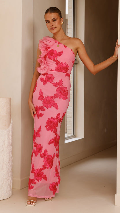 Darlee Maxi Dress - Pink Floral