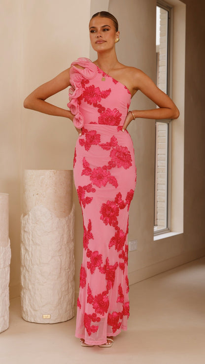 Darlee Maxi Dress - Pink Floral