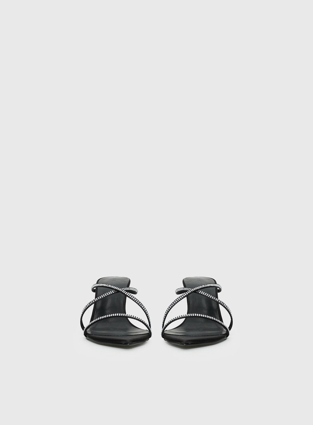 Billini Effy Heels Black Satin Diamante