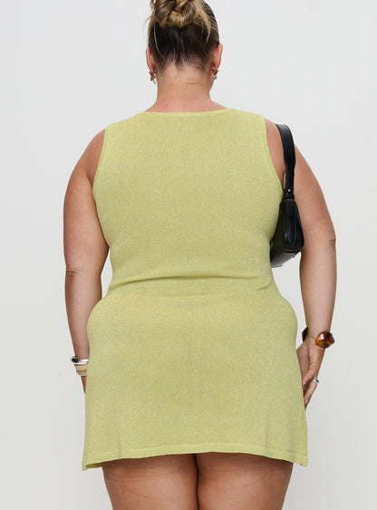 Oceana Mini Dress Green Curve