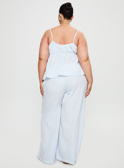 Cassini Set Blue Stripe Curve