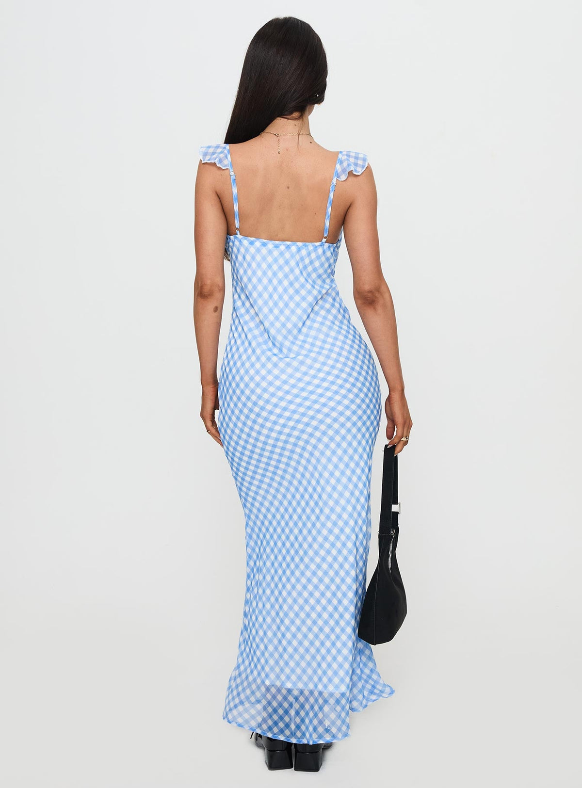 Brigette Maxi Dress Blue Gingham