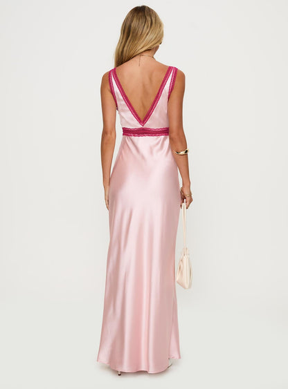 Maelene Maxi Dress Pink / Red
