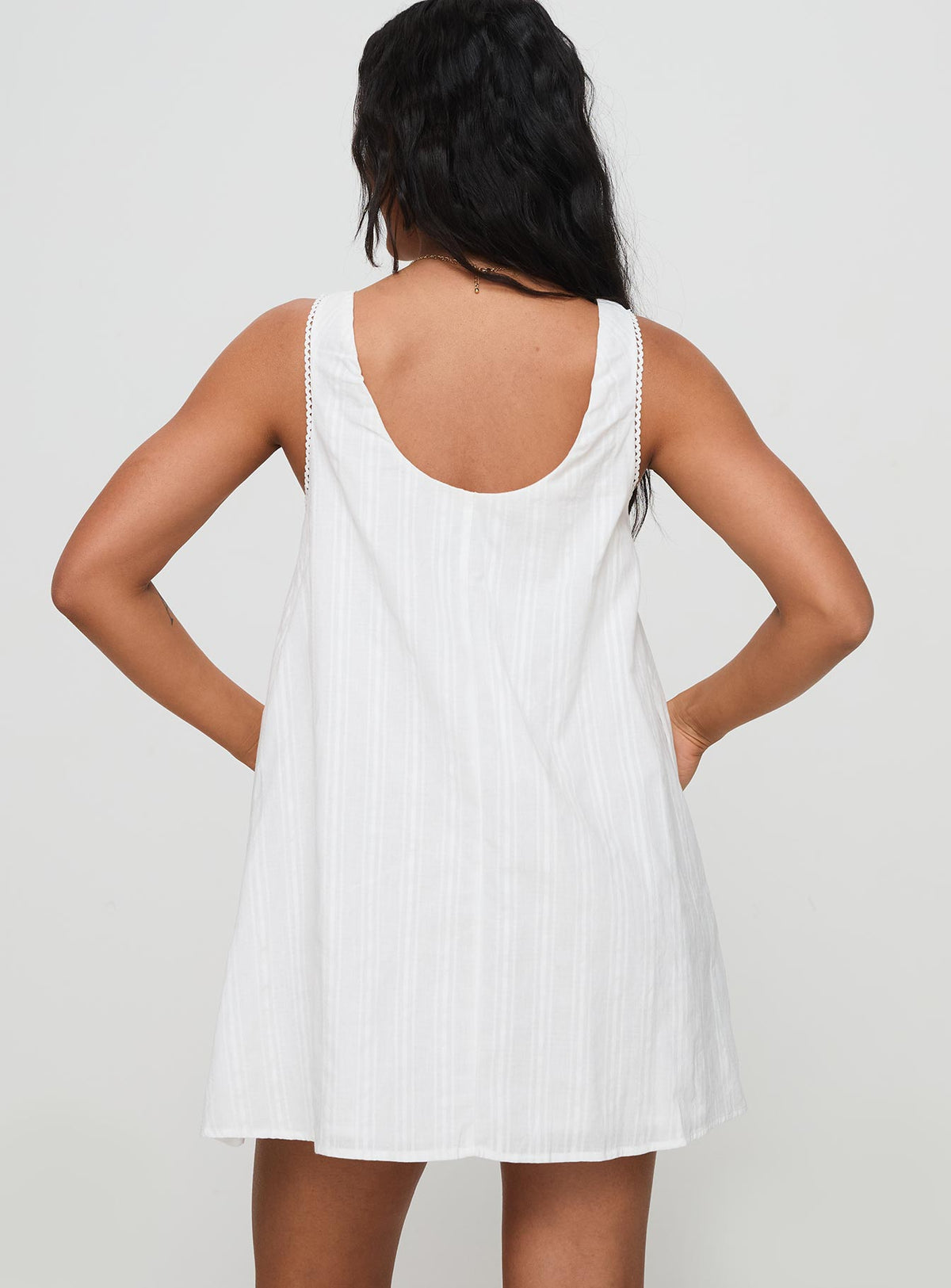 Antiquity Swing Mini Dress White Petite