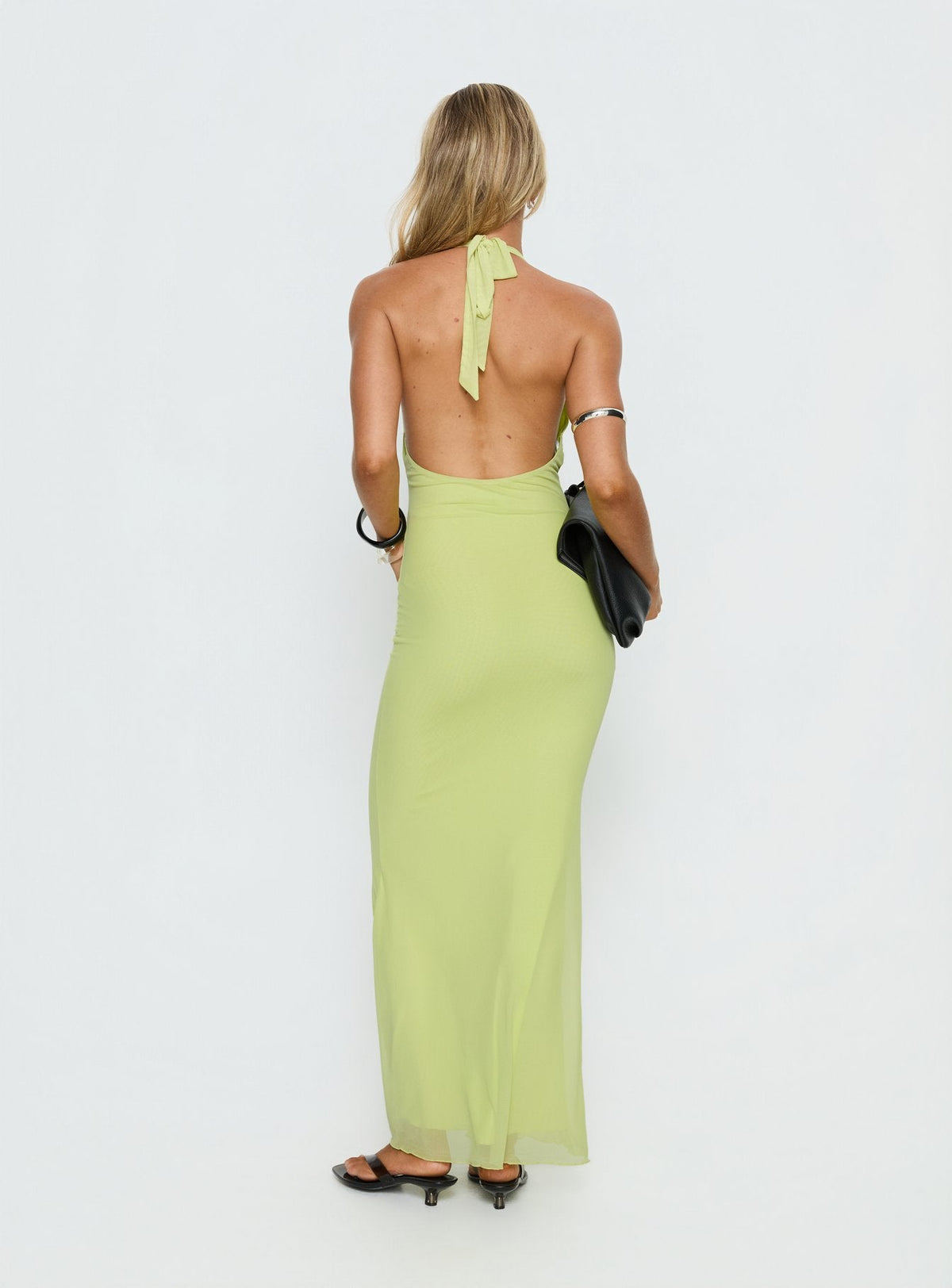Astrazia Halter Maxi Dress Green