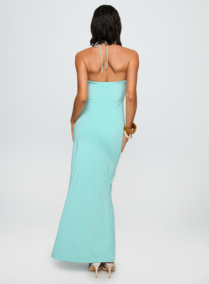 A Vision Hardware Detail Maxi Dress Blue