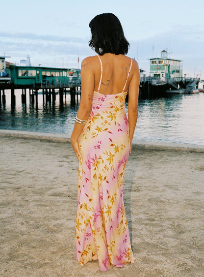 Lauraline Maxi Dress Pink / Floral