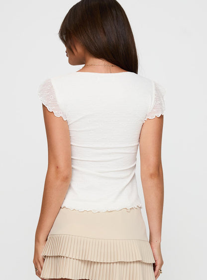 Auroraah Frill Top White