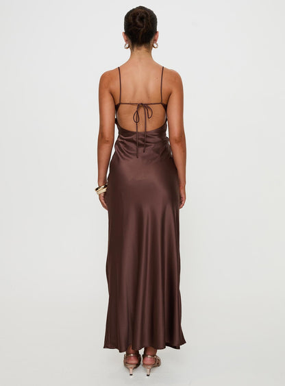 Angels Only Maxi Dress Chocolate