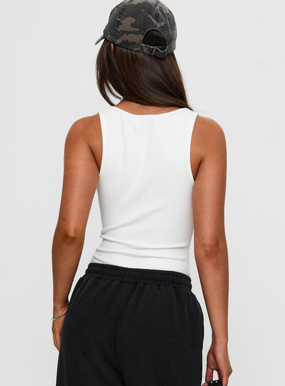 Baseline Rib Bodysuit White