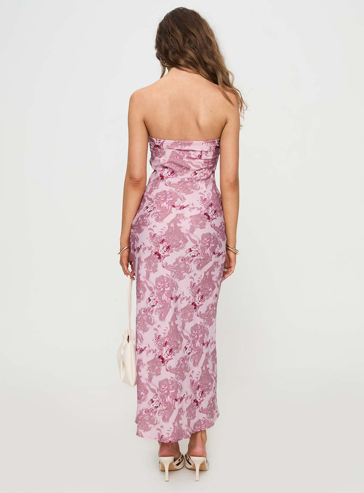 Abeila Strapless Maxi Dress Pink