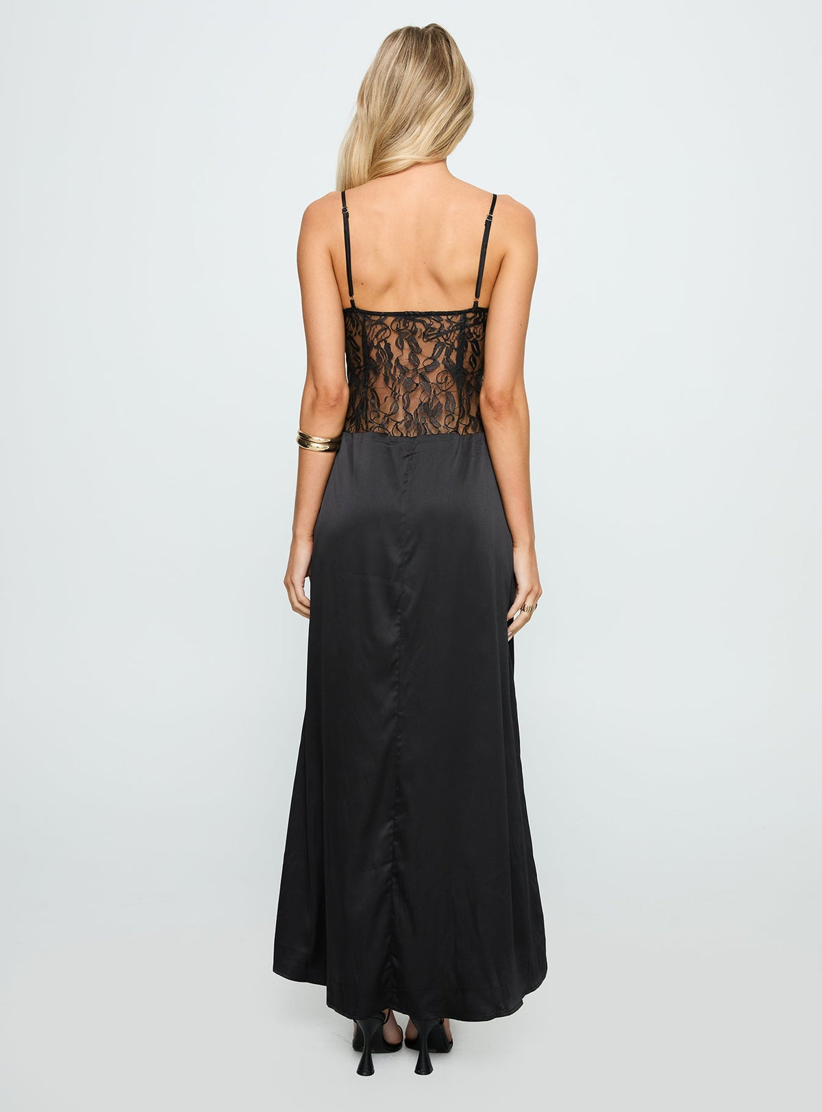 Captivate Lace Maxi Dress Black