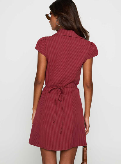 Arianwyn Mini Dress Burgundy
