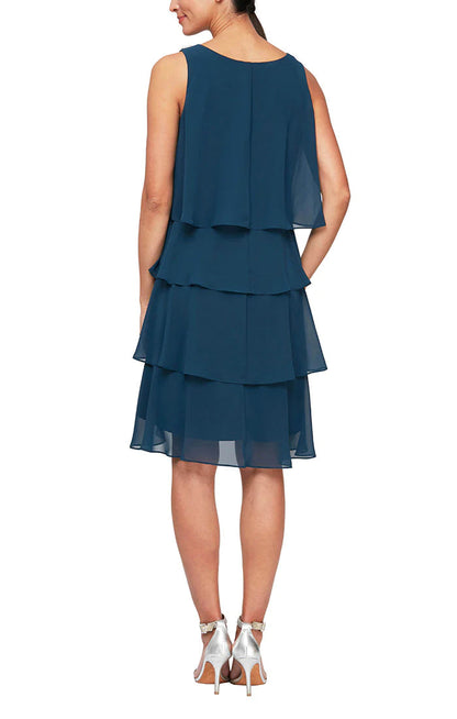 SL Fashions 414044 Tiered Short Cocktail Dress