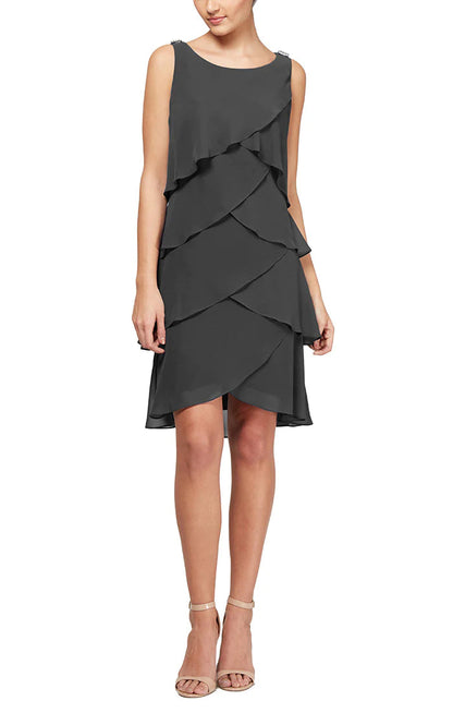 SL Fashions 414044 Tiered Short Cocktail Dress