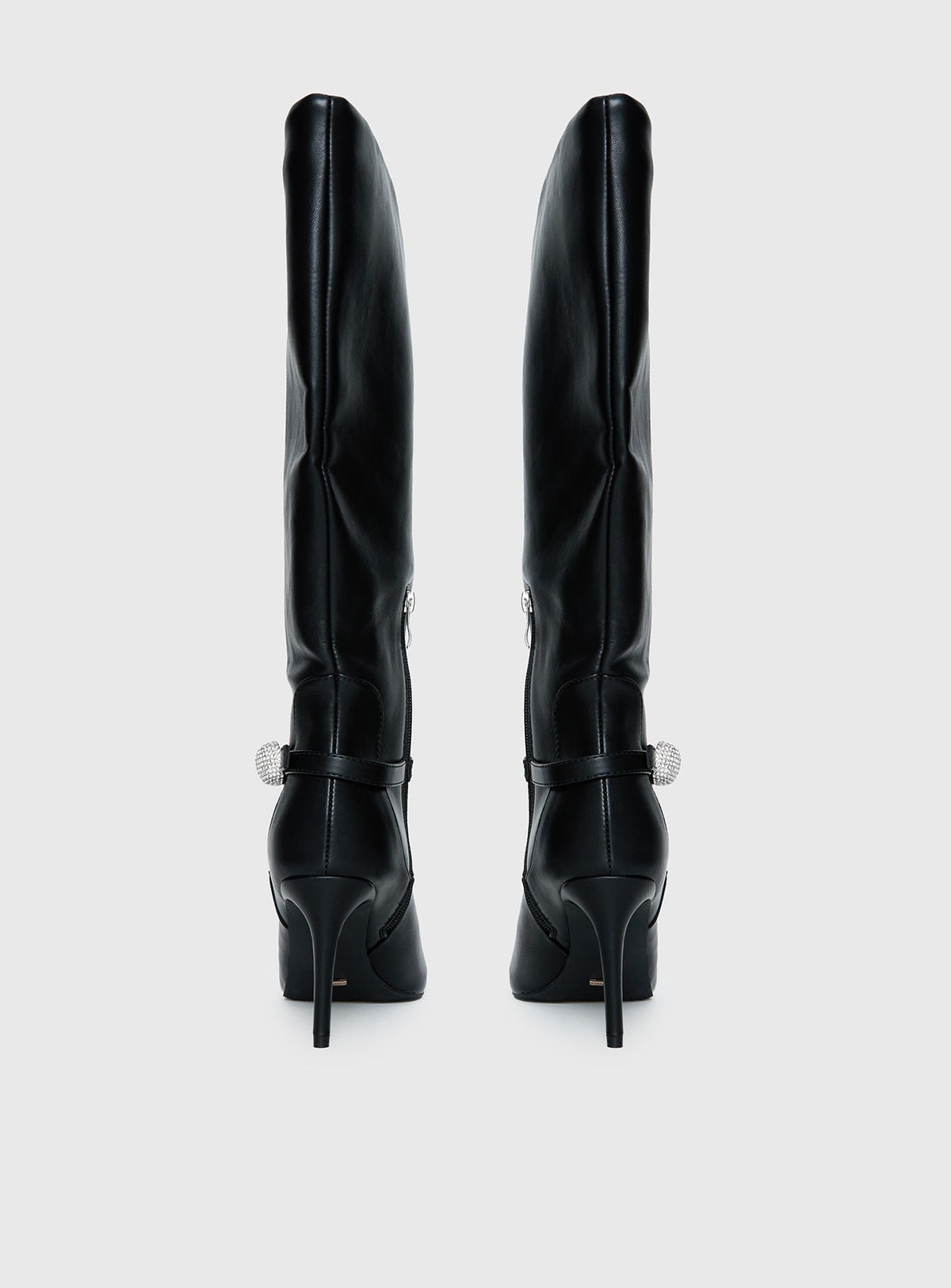 Billini Domineca Knee High Heeled Boots Black