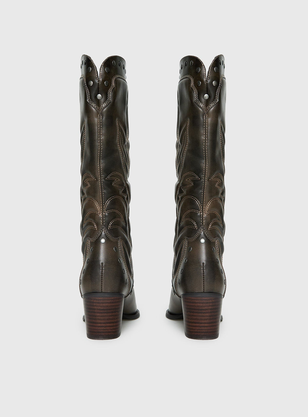 Billini Damica Cowboy Boots Washed Brown