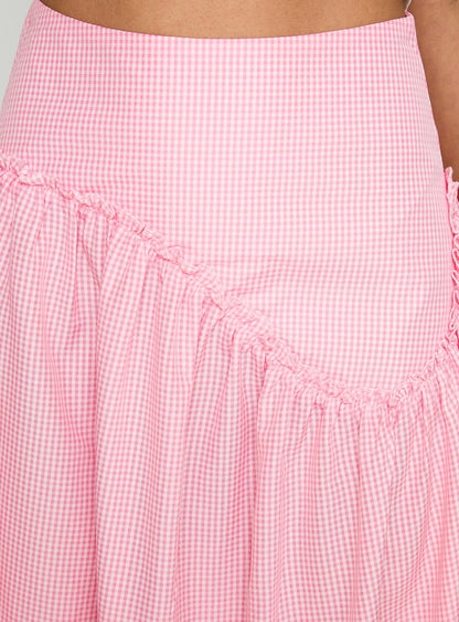 Apresia Maxi Skirt Pink Gingham