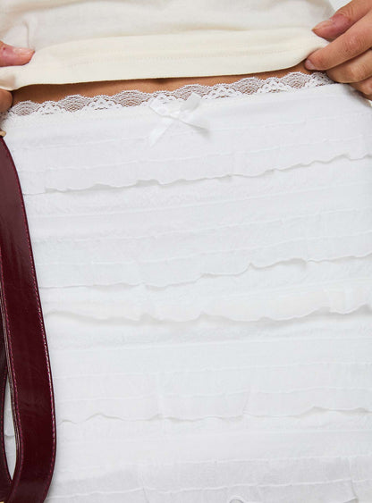 Blooma Mini Skirt White