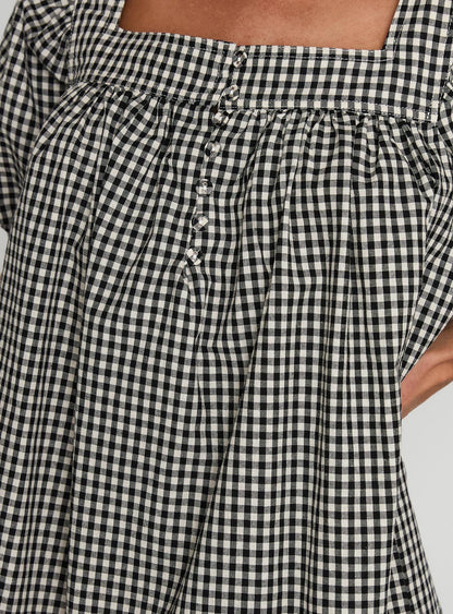 Lilibet Mini Dress Black Gingham