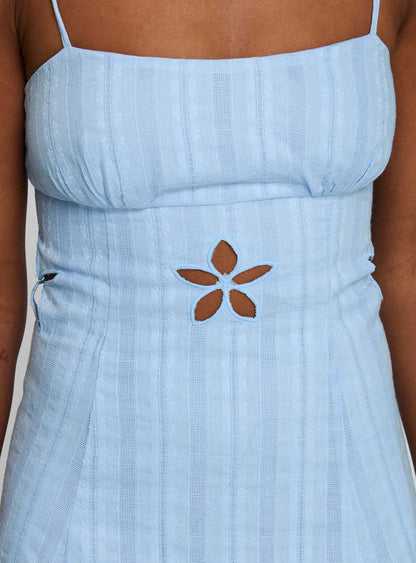 Living Easy Cut Out Mini Dress Blue