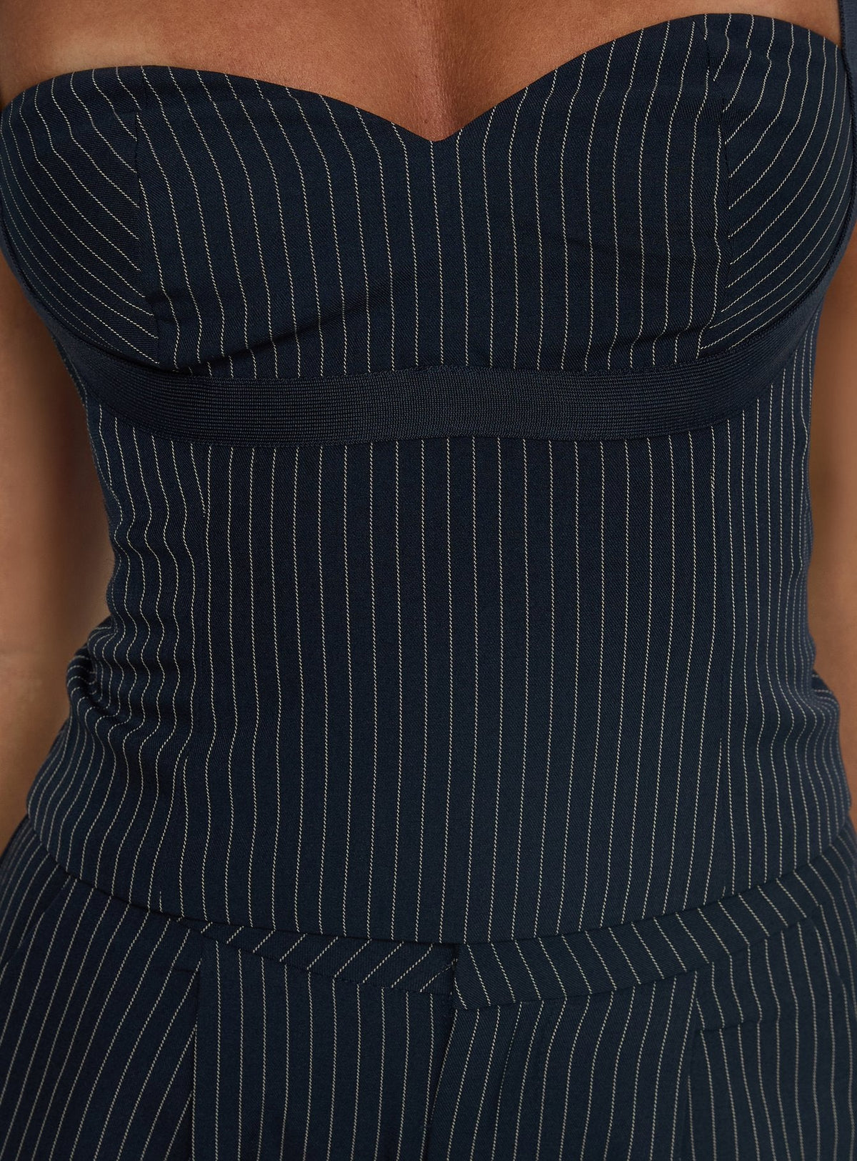 Briana Set Navy Pinstripe Tall