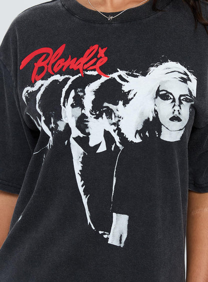 Blondie Vintage Oversized Graphic Tee Black