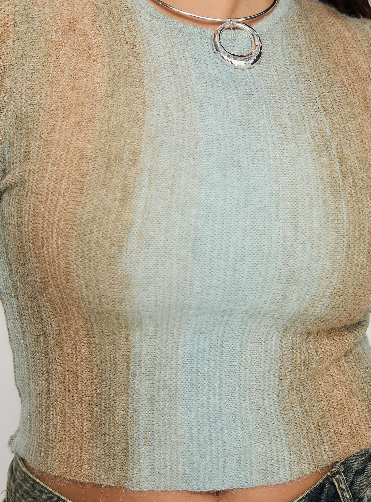 Cardenas Long Sleeve Top Green Curve