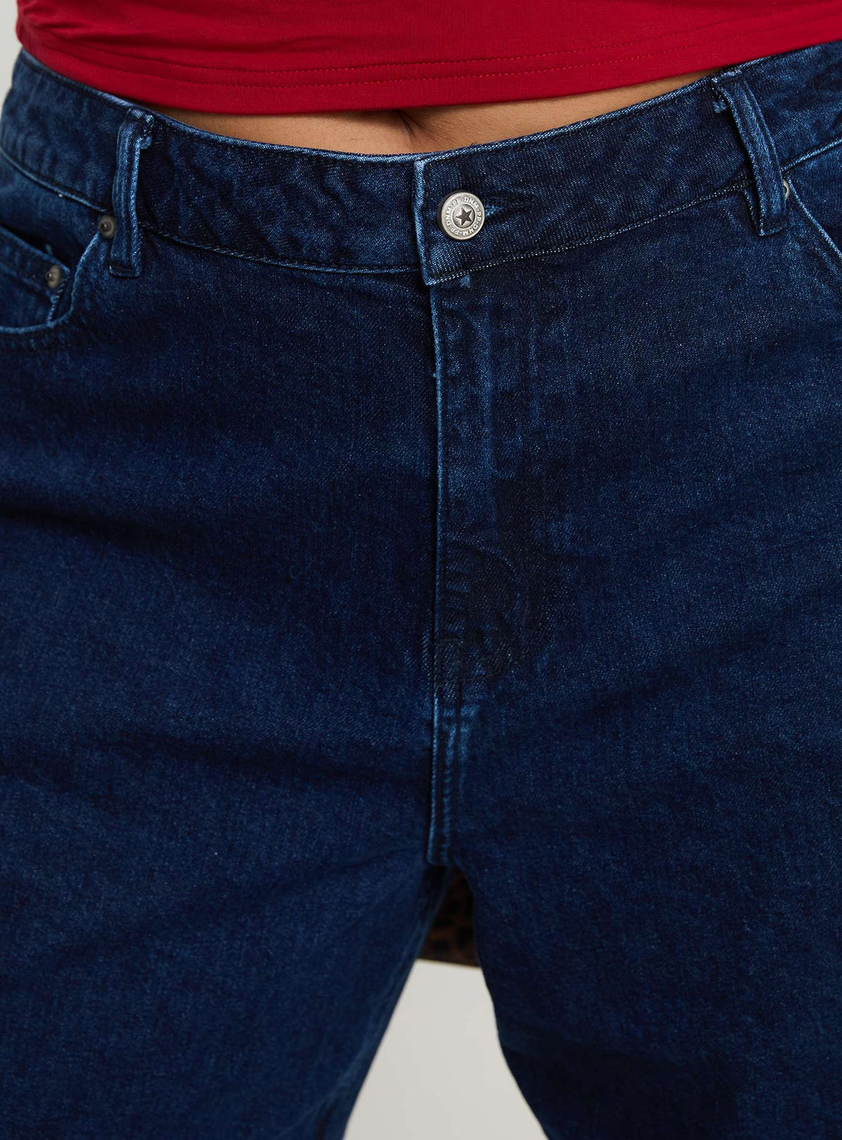 Britta Mid Rise Tapered Leg Jeans Dark Wash Curve