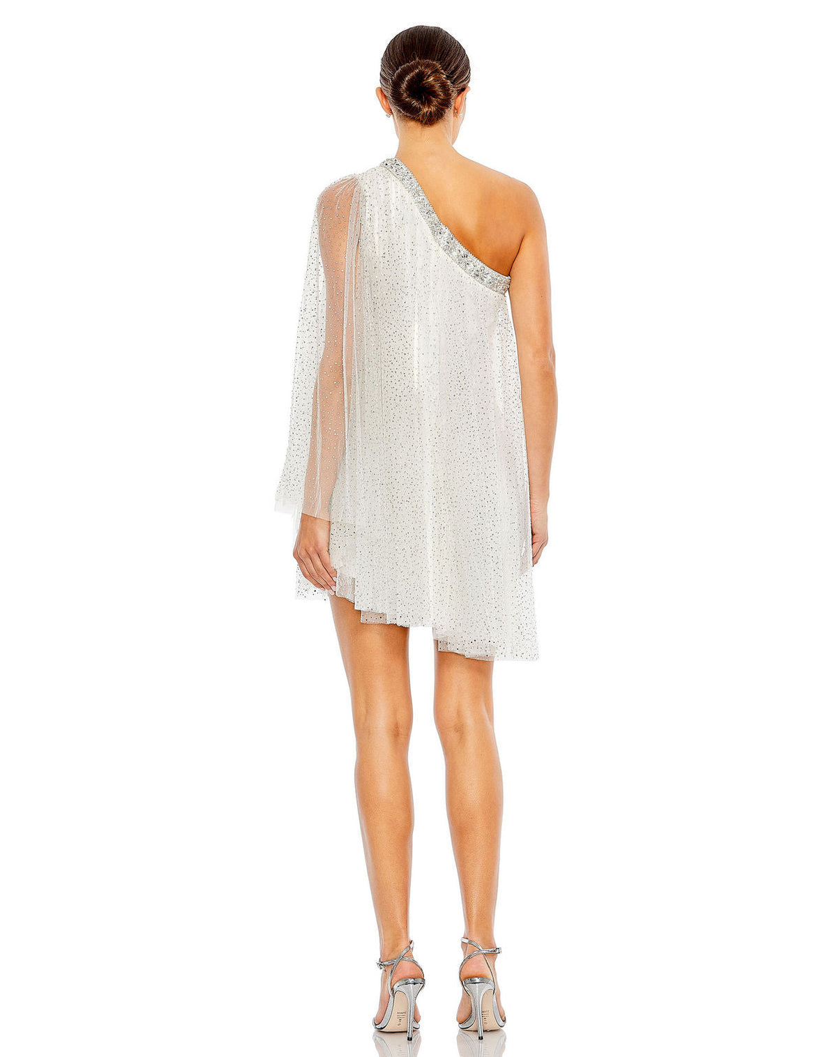 High Low Beaded Dress Homecoming Cocktail Mini Mac Duggal 50689