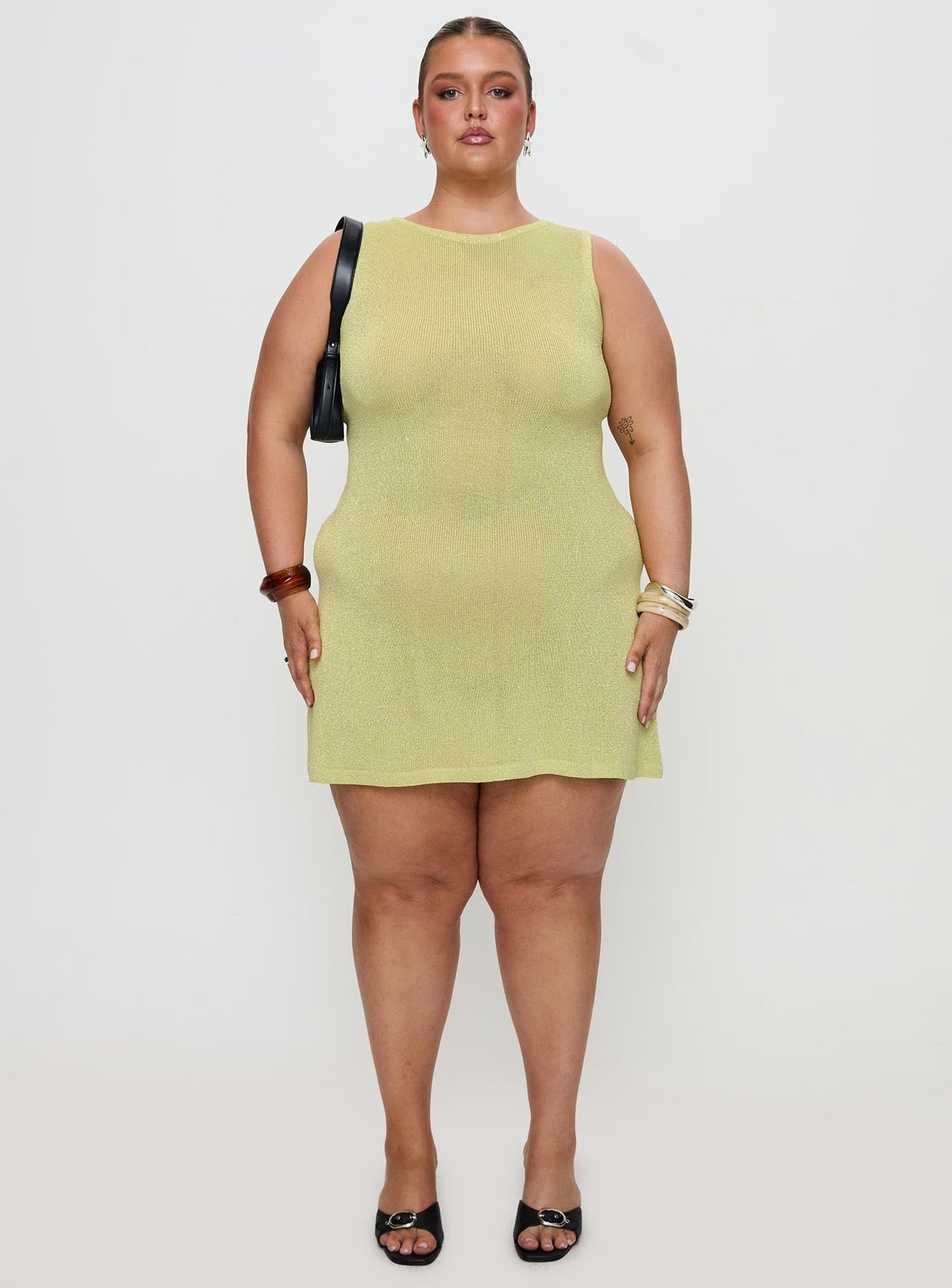 Oceana Mini Dress Green Curve