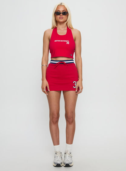 Boston University Basketball Skirt Red
