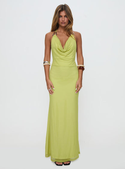 Rhaenyra Halter Maxi Dress Green