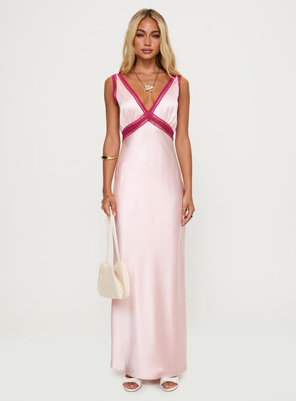 Maelene Maxi Dress Pink / Red