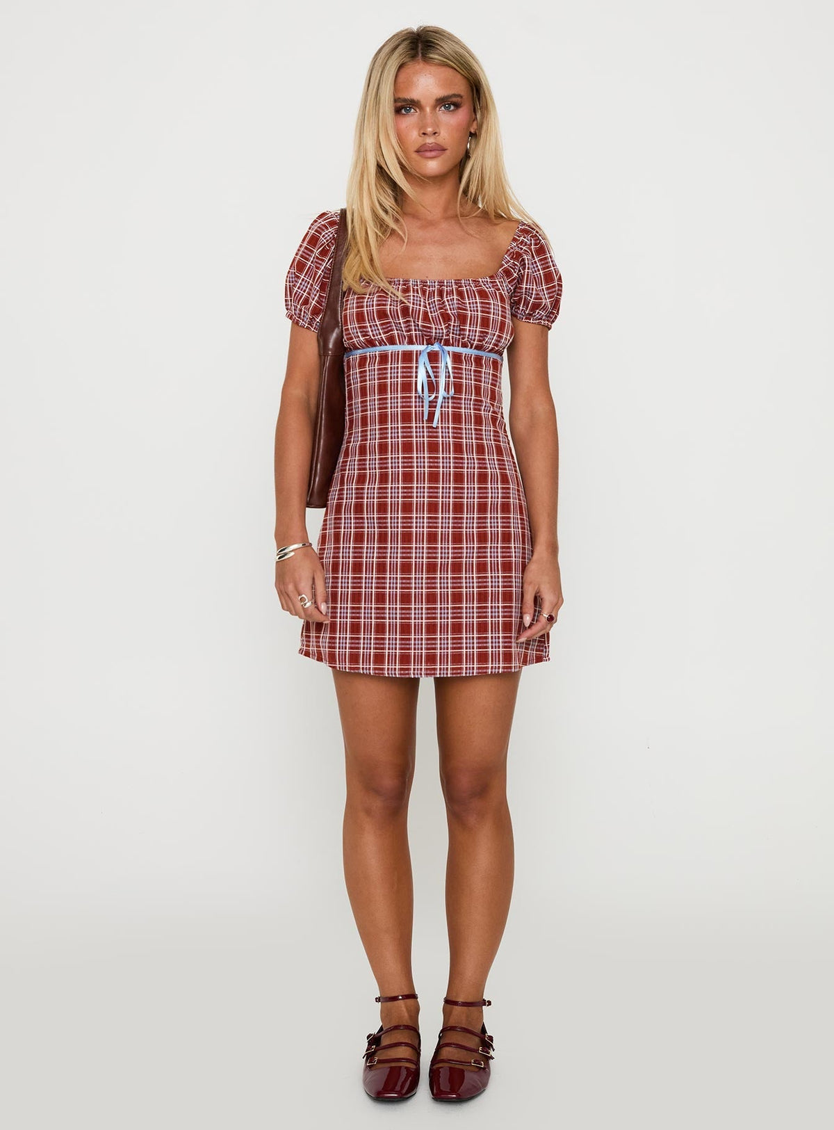 Love Supreme Mini Dress Red Check