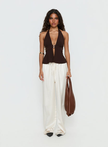 Brealle Halter Top Chocolate