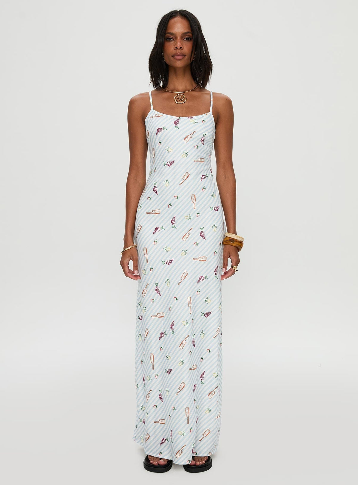 Charcuterie Maxi Dress Blue