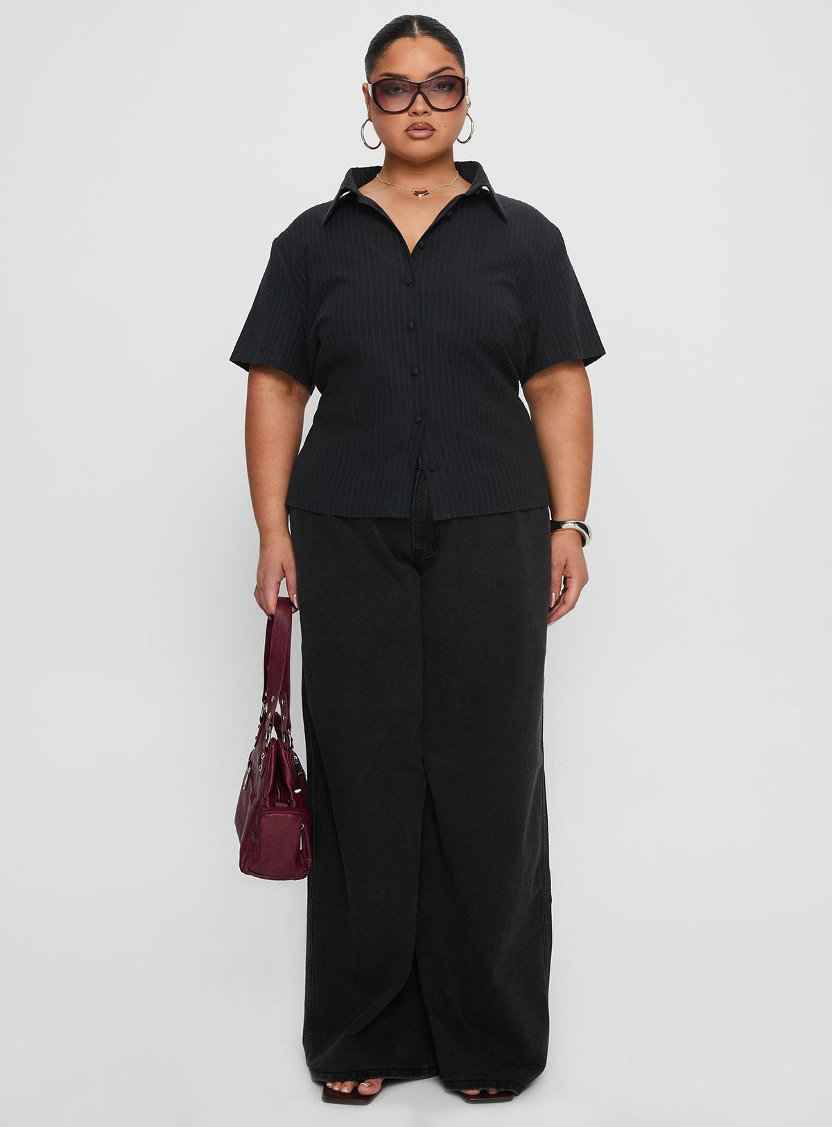 Arnica Top Black Stripe Curve