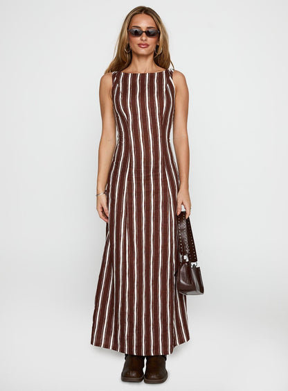 Lewisa Maxi Dress Brown