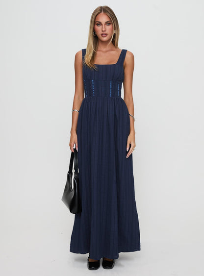 Lorinda Maxi Dress Navy