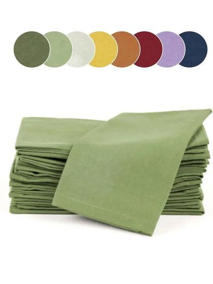 6/12PCS 40x40cm cotton linen cloth napkins