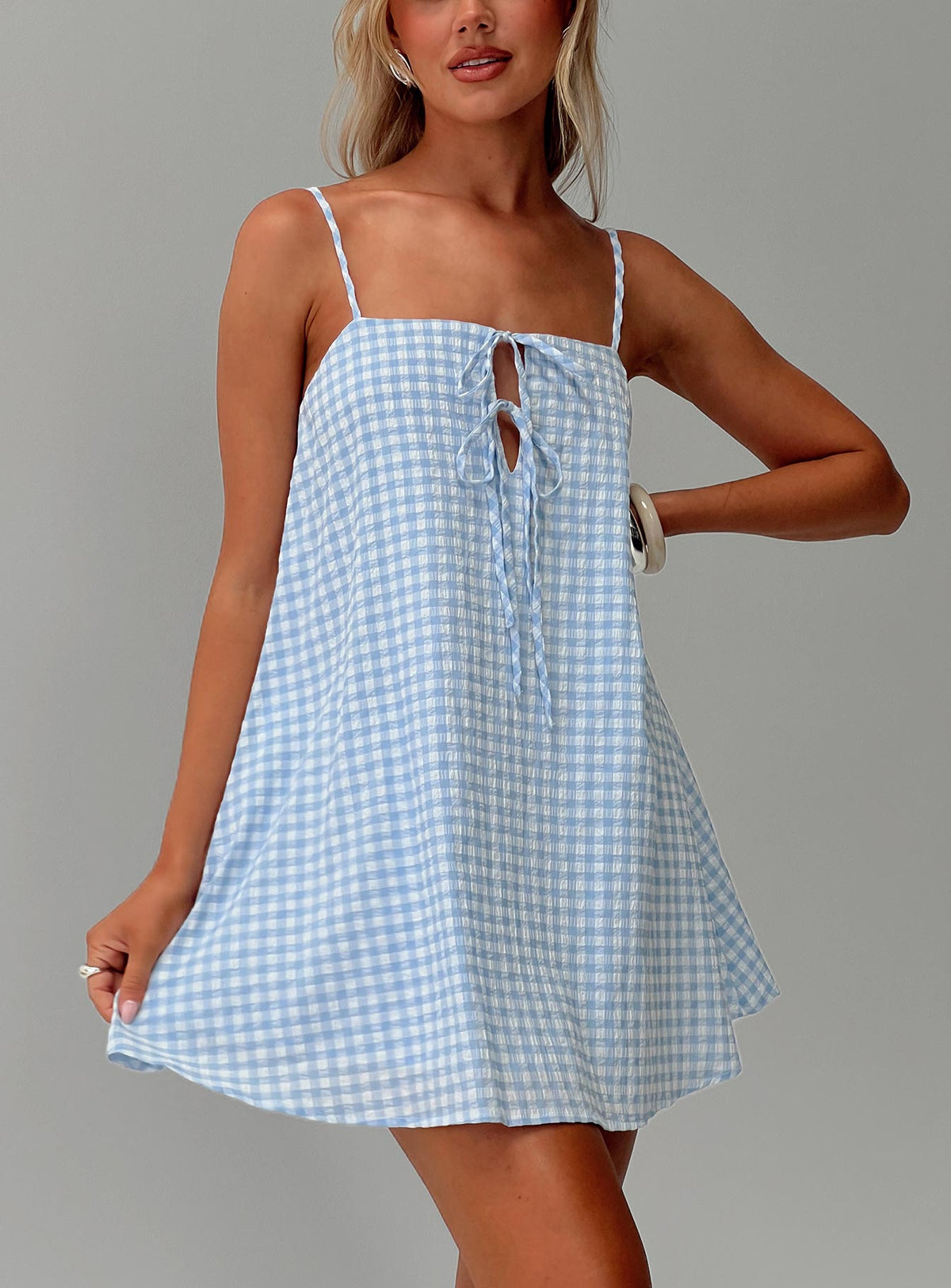 Lily Of The Valley Mini Dress Blue
