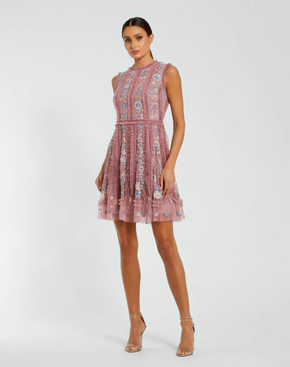 Short Sleeveless Cocktail Dress Sleeveless Detail Mac Duggal 9135