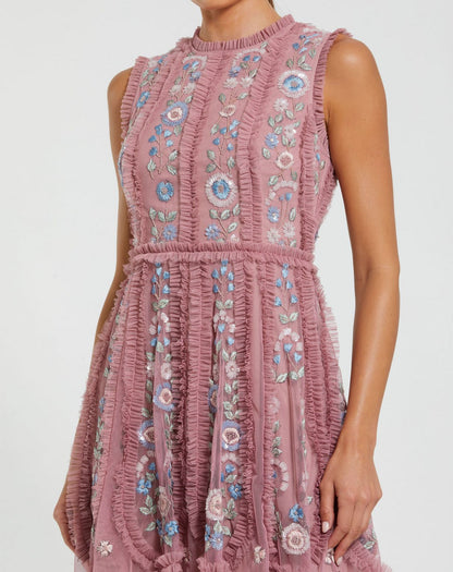 Short Sleeveless Cocktail Dress Sleeveless Detail Mac Duggal 9135
